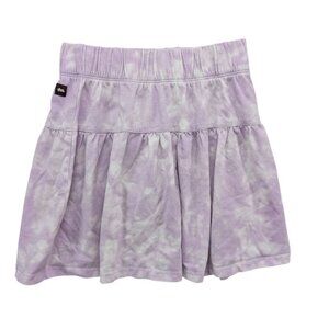 Tea Collection Skort Skirt Girls Purple White Pleated Pull On Cotton Size 7
